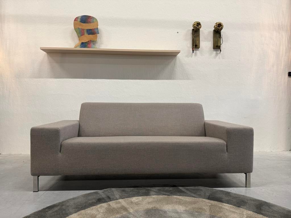 Als nieuw Gelderland 6511 Bank 2,5 zits Ploegwool Beige 202, Tweepersoons, 75 tot 100 cm, Ophalen of Verzenden, Zo goed als nieuw