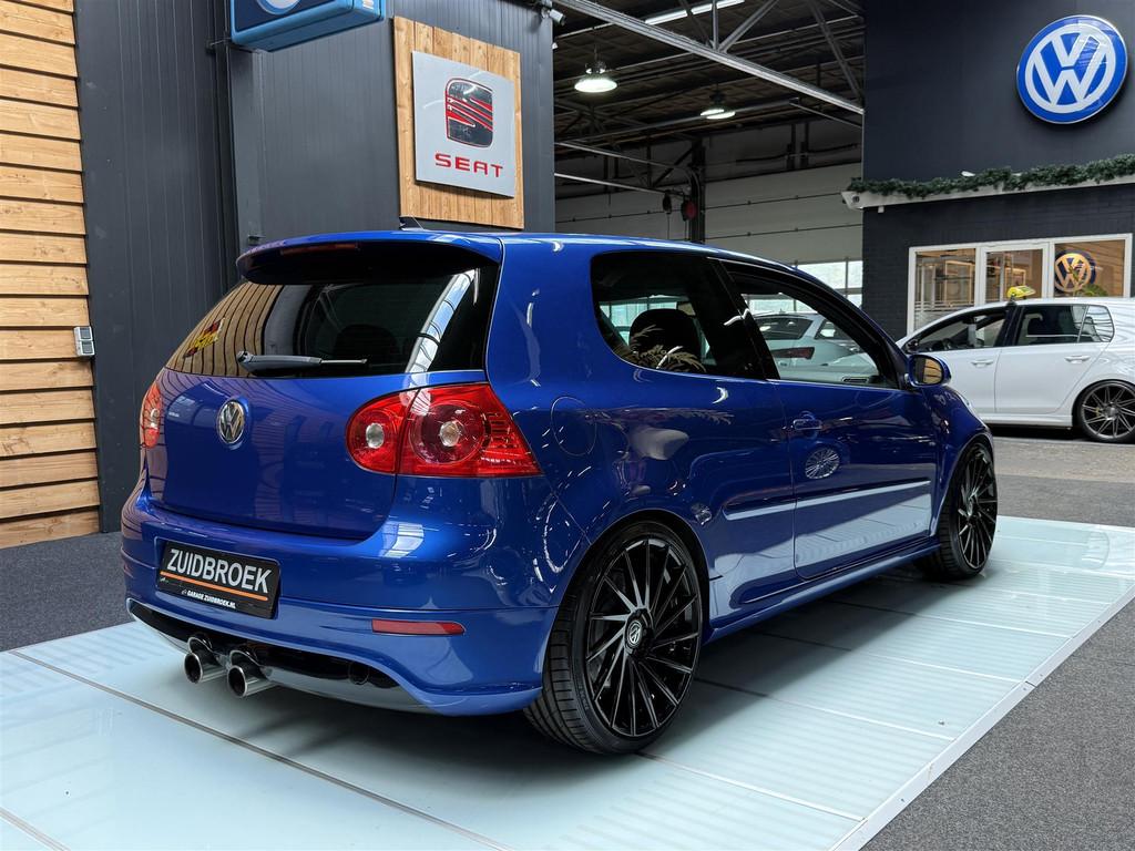 Volkswagen Golf R32 3.2 V6 Cruise Clima Leer (bj 2007), Auto's, Gebruikt, Blauw, Bedrijf, Handgeschakeld
