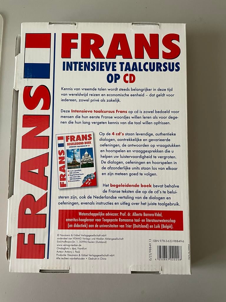 Intensieve Cursus Frans op CD met Boek en Grammatica, Ophalen of Verzenden, Zo goed als nieuw