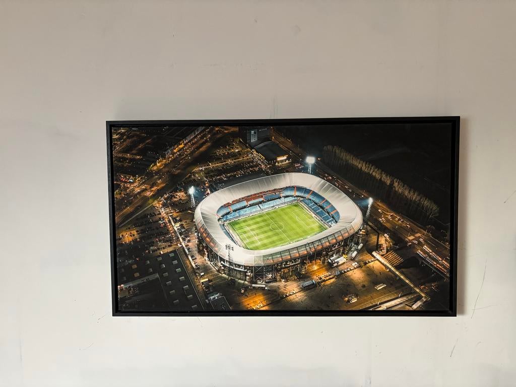Canvas Stadion De Kuip - Feyenoord Thuishaven, 50 tot 75 cm, Nieuw, Ophalen of Verzenden, Print