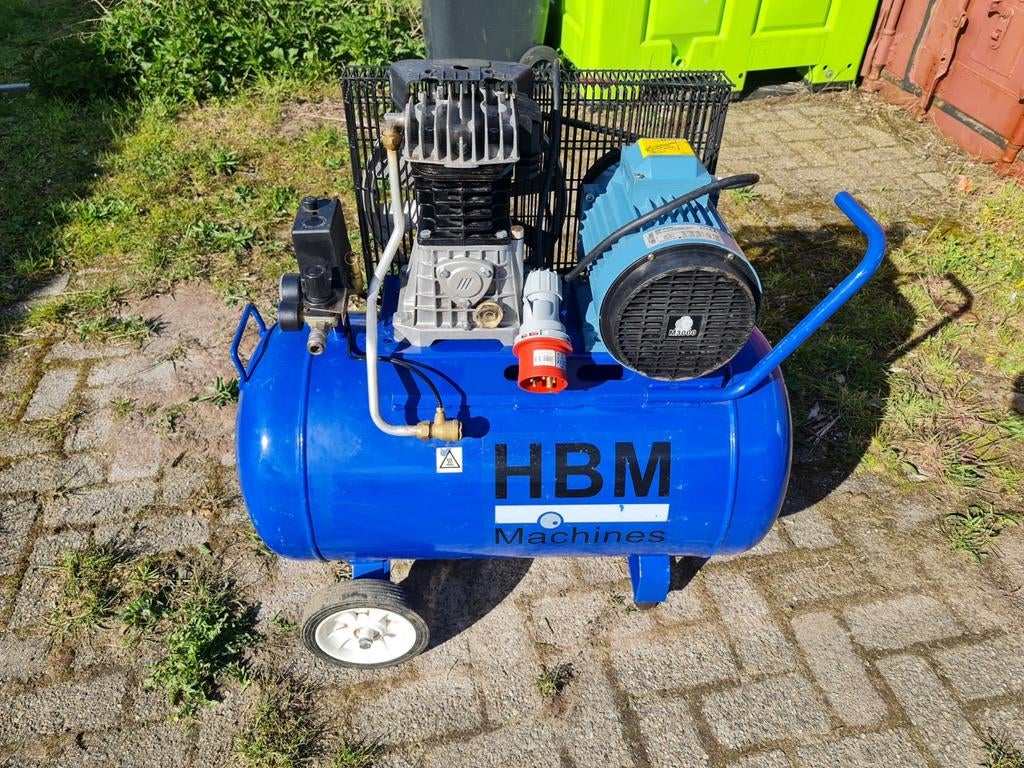 HBM 2 traps compressor 400 volt, Doe-het-zelf en Verbouw, Compressors, 100 liter of meer, Ophalen