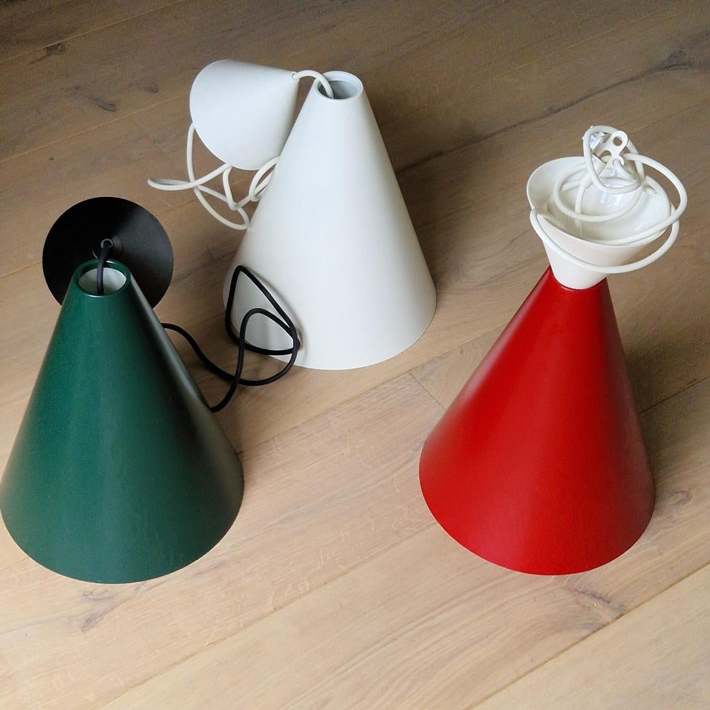 3 vintage ikea hanglampen, Gebruikt, Ophalen of Verzenden, Metaal, Vintage, Retro, Modern