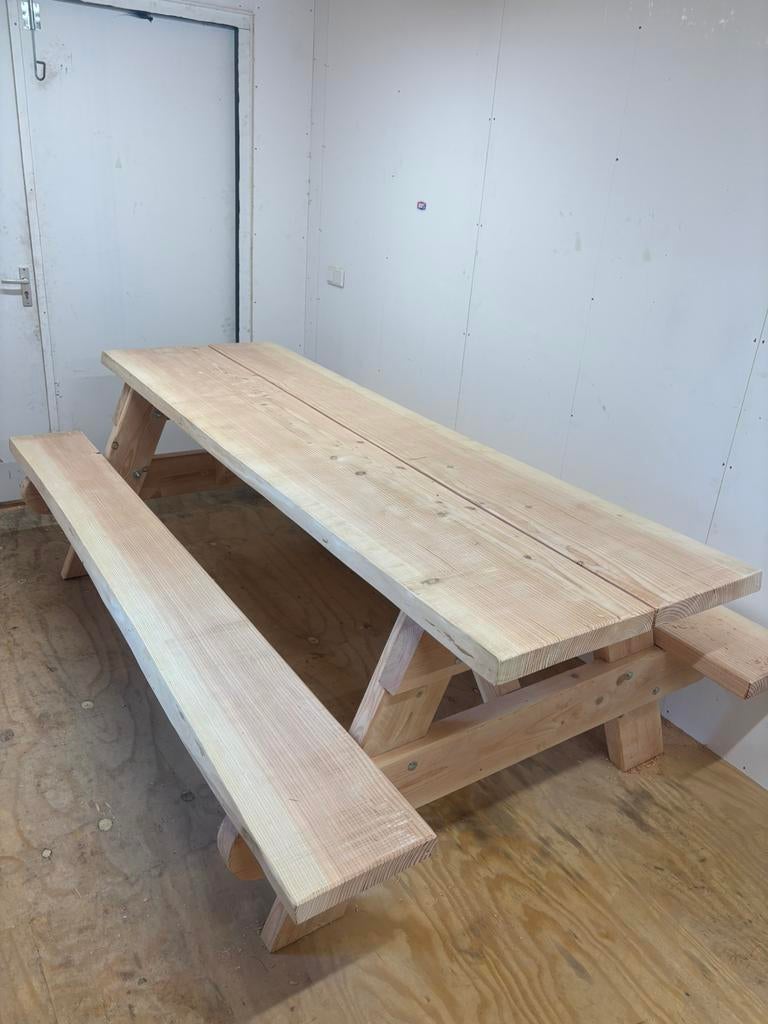 Picknicktafel, Tuin en Terras, Ophalen of Verzenden, Zo goed als nieuw, Rechthoekig, Hout