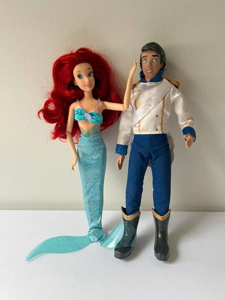 Disney Barbie Eric en Ariel, kleine zeemeermin, Verzamelen, Poppen, Gebruikt, Pop, Ophalen of Verzenden