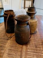 3 kruikjes landelijk, Ophalen, Overige kleuren, Glas, Minder dan 50 cm