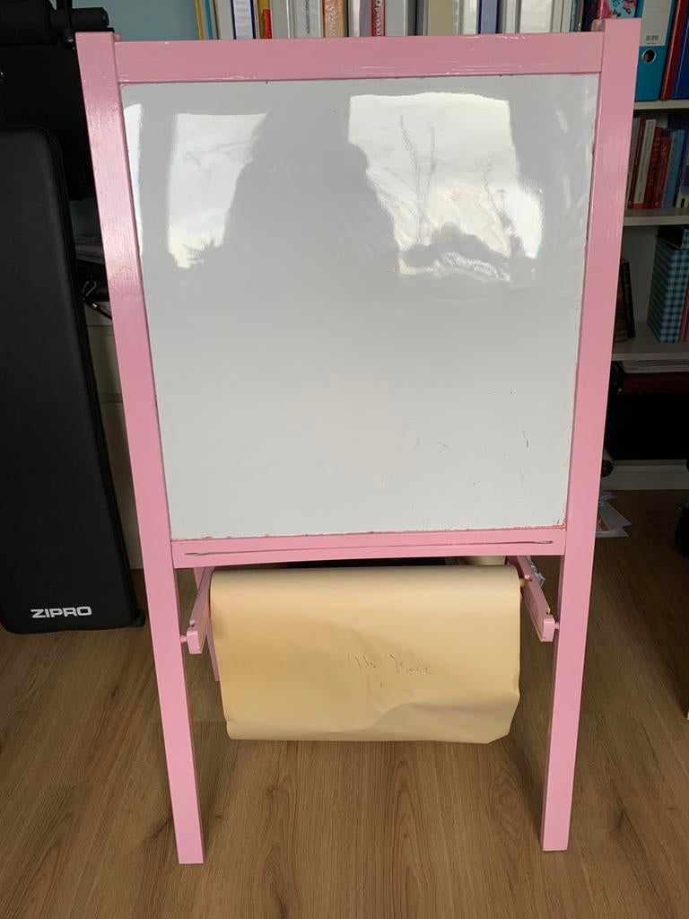 Schoolbord roze, Ophalen, Gebruikt