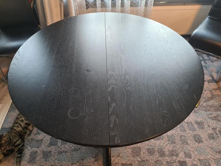 Uitschuifbare eettafel met 6 stoelen, Huis en Inrichting, Tafels | Eettafels, Gebruikt, 100 tot 150 cm, 150 tot 200 cm, Vijf personen of meer