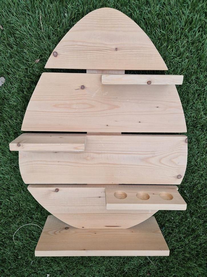 Houten Paasdecoratie / Eierhouder, Huis en Inrichting, Woonaccessoires | Wandplanken en Boekenplanken, Gebruikt, Ophalen