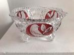 Kristallen schaal rode vogel, Ophalen of Verzenden