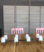 Mooie hanglamp met 8 kapjes, l 75 cm en h 80 cm bronskleurig, Ophalen of Verzenden, Gebruikt, 75 cm of meer