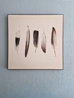 Schilderij met veren, 81x81 cm, Ophalen