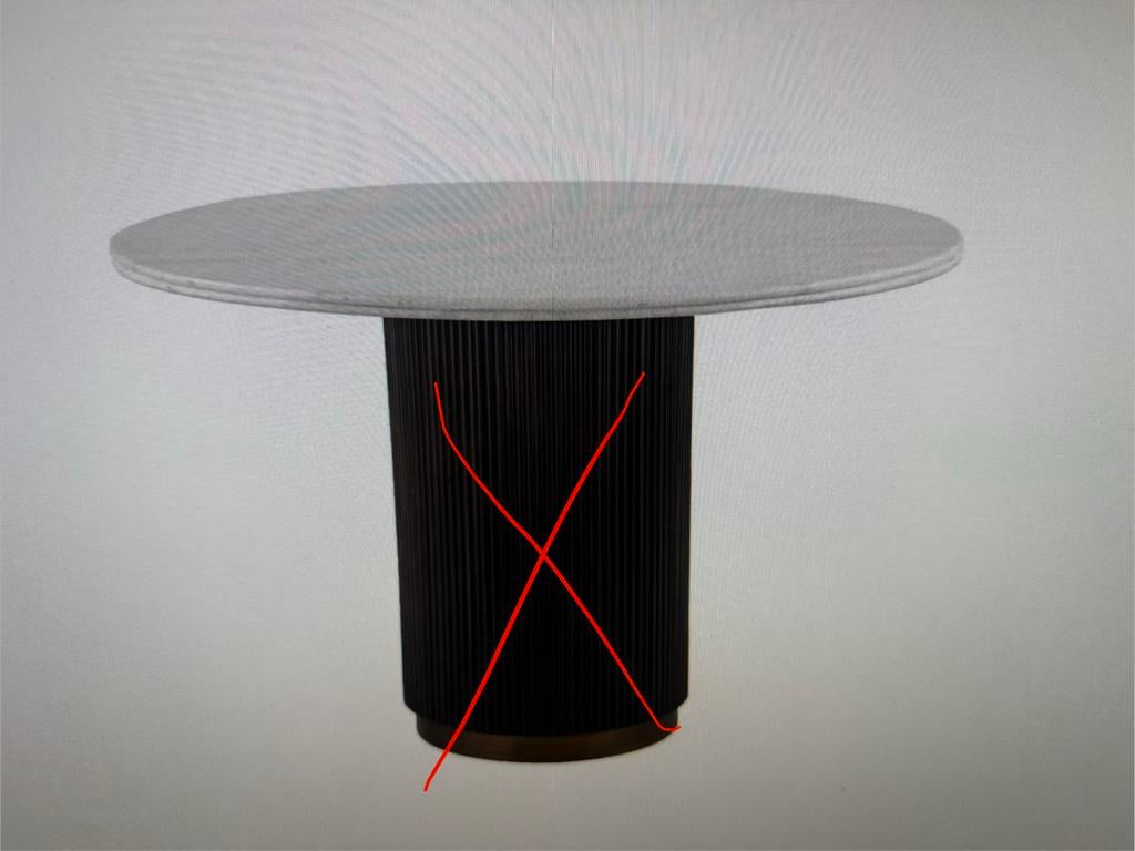 Eet tafel blad marmer met vlek 120 cm rond, Huis en Inrichting, Tafels | Eettafels, Ophalen, Vier personen, Rond, 100 tot 150 cm