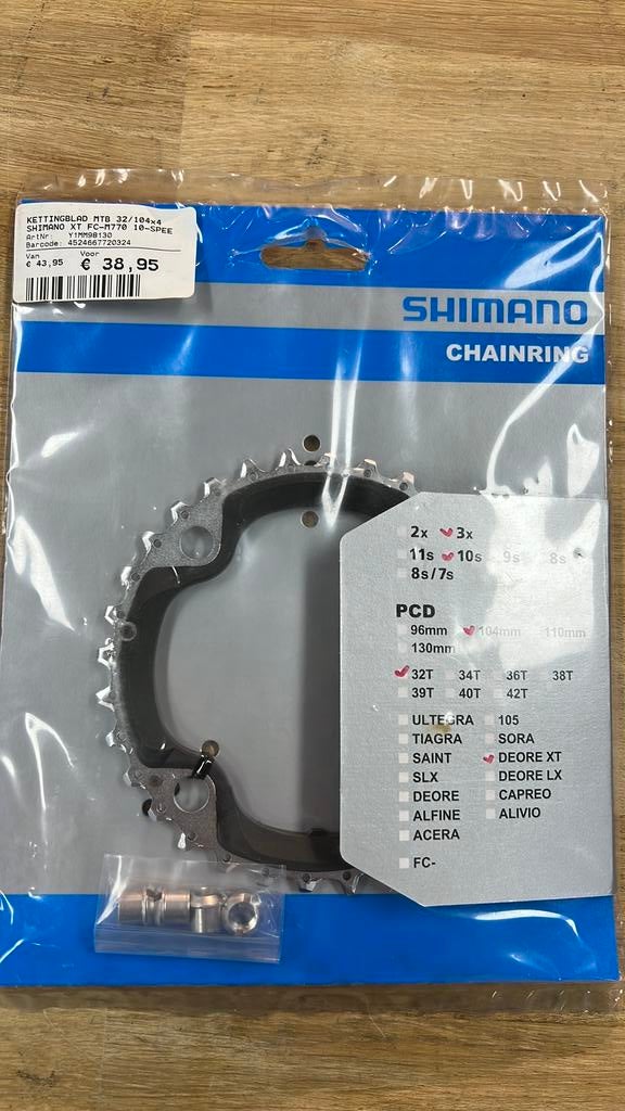 Shimano FC-M760 32tands kettingblad, Ophalen of Verzenden, Zo goed als nieuw, Crankstel of Pedalen