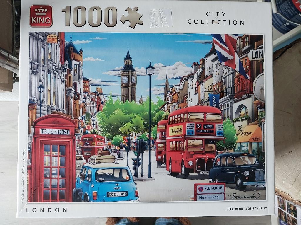 King Londen puzzel 1000st London, Ophalen of Verzenden, 500 t/m 1500 stukjes, Gebruikt, Legpuzzel