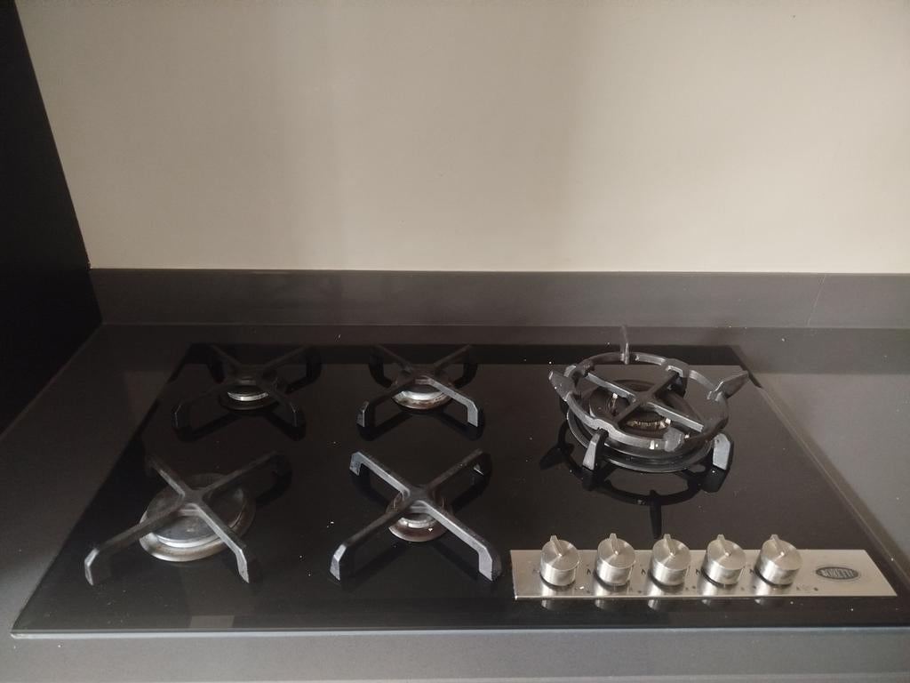 Boretti gas op glas kookplaat, Witgoed en Apparatuur, Kookplaten, Ophalen, Gebruikt, Inbouw, Gas