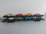 Märklin H0 autotransport wagon DB met 8 auto's, Wisselstroom, Gebruikt, Wagon, Ophalen of Verzenden