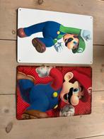 Mario en Luigi metalen borden - Nintendo decoratie, Verzamelen, Disney, Ophalen, Overige figuren, Zo goed als nieuw, Plaatje of Poster