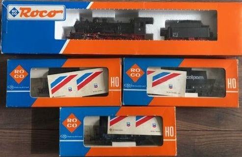 Loc NS 4808 en 3 wagons van Roco 4336 C Made in Austria, Ophalen of Verzenden, Roco, Gelijkstroom, Locomotief