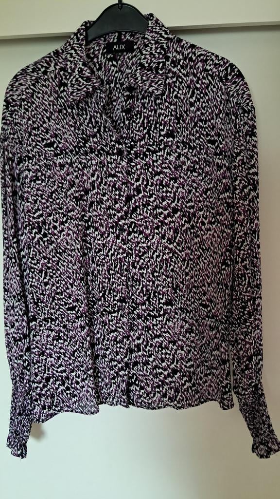 Blouse merk Alix maat S, Ophalen of Verzenden, Zo goed als nieuw, Maat 38/40 (M), Zwart