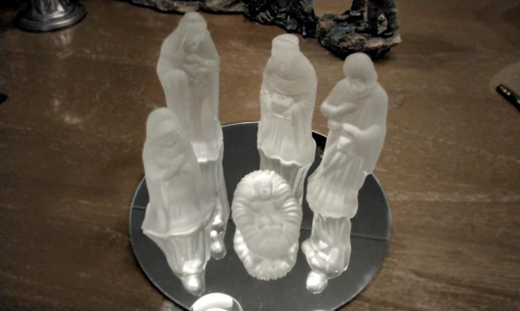 glazen kerst stalletje, Ophalen of Verzenden, Zo goed als nieuw