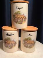 Vintage cottage style Set Brixham Pottery Voorraadpotten, Ophalen of Verzenden, Gebruikt