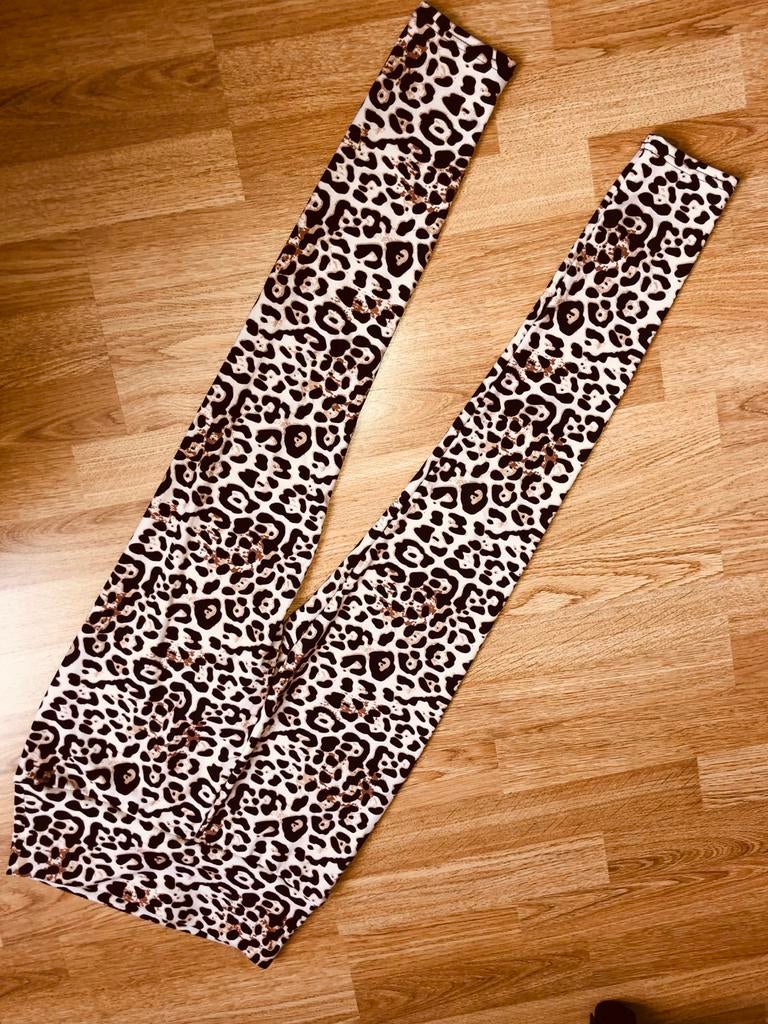 Legging met luipaardprint, Legging, Maat 36/38 (S), Bruin, Nieuw