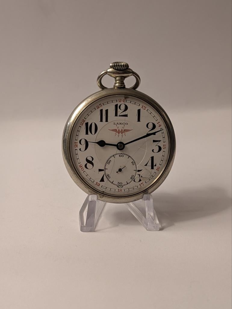 Lanco - "Locomotief" Pocket Watch - Zwitserland - ca. 1920, Ophalen of Verzenden
