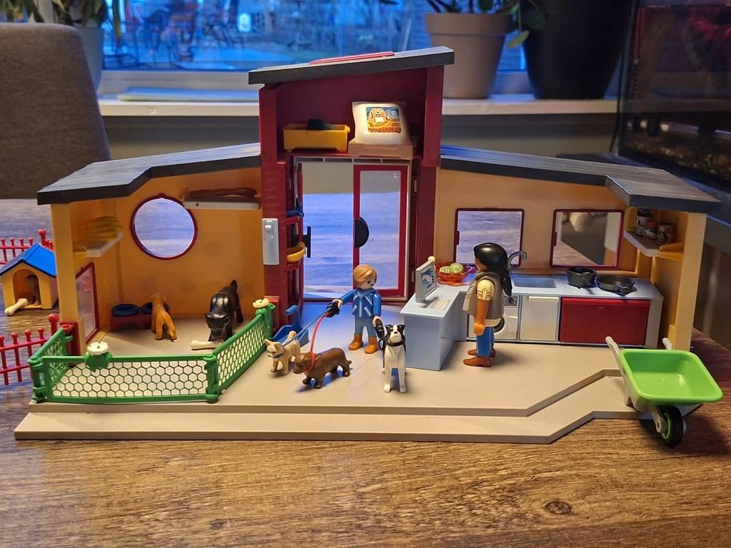 Playmobil dierenpension met toebehoren., Ophalen of Verzenden, Gebruikt, Complete set