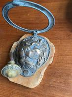 Oude messing deurklopper en koperen deurknop, Ophalen of Verzenden