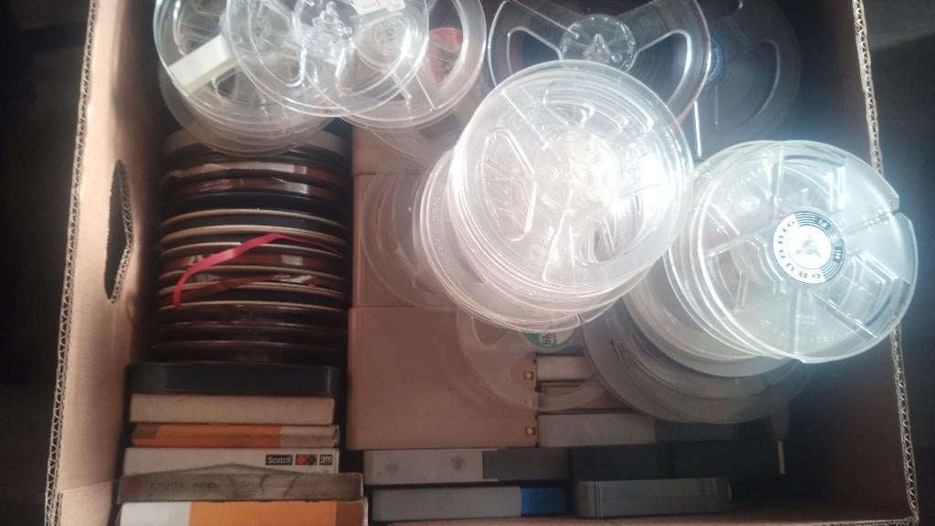 Bandrecorder banden /reels/opbergdozen 13 en 15 cm, Ophalen of Verzenden, Onderdeel, Met banden