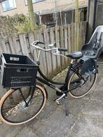 Batavus fiets met krat en kinderzitje, Ophalen, Versnellingen, Batavus, Trommelrem