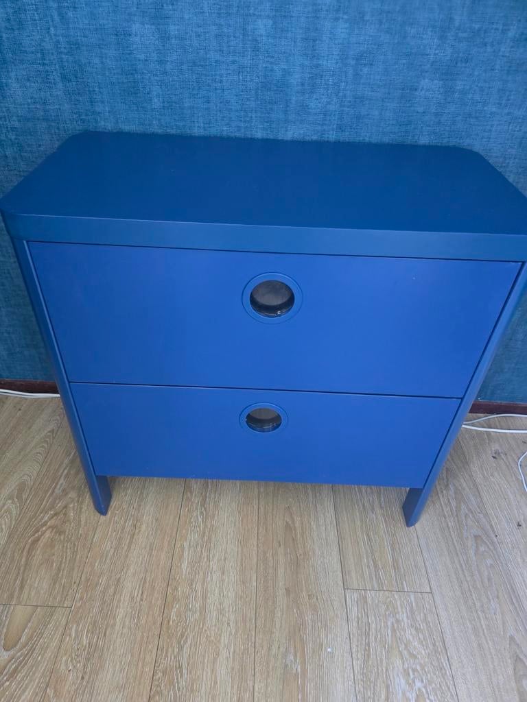 Ladekast blauw, Ophalen, Gebruikt, 1 of 2 laden, 50 tot 100 cm