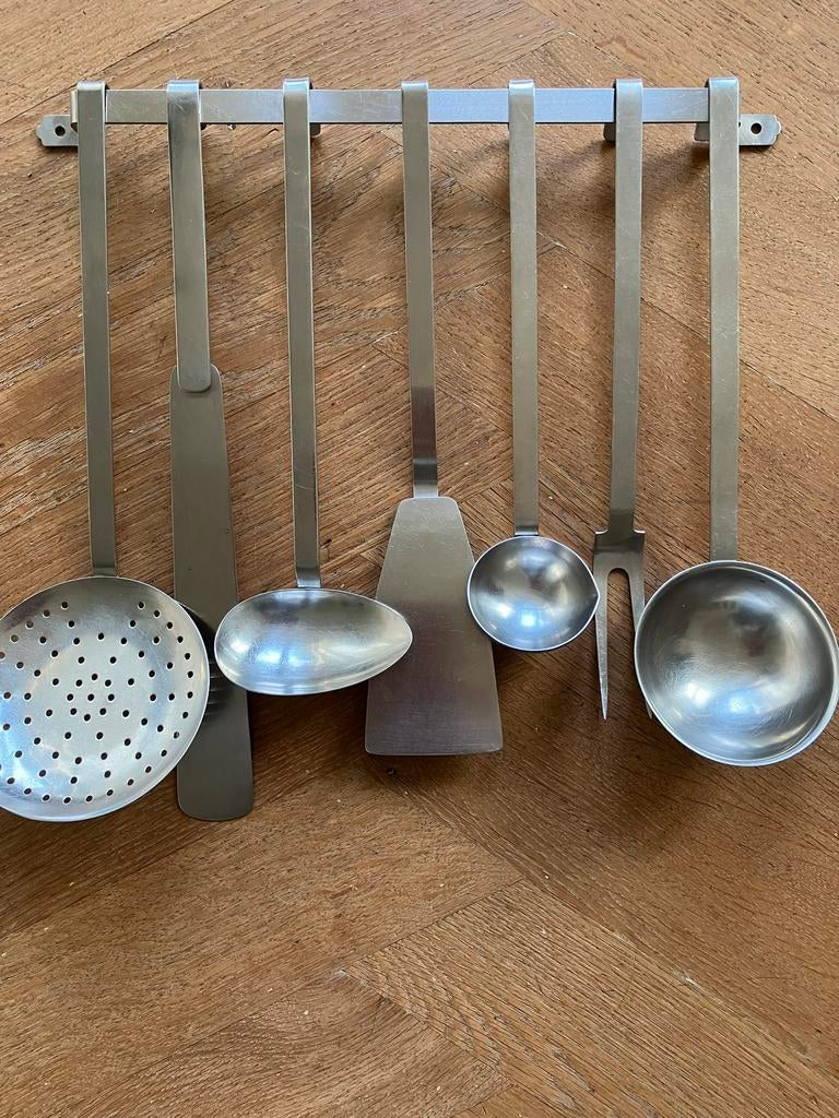 Vintage LEPELREK 8-delig Gero-Zilmeta, Huis en Inrichting, Keuken | Bestek, Gebruikt, Ophalen of Verzenden, Rvs of Chroom, Vaatwasserbestendig