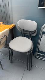 Set van 4 IKEA ADDE stoelen - Grijs/Antraciet, Huis en Inrichting, Stoelen, Ophalen of Verzenden, Zo goed als nieuw, Vier, Metaal