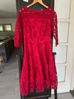 Robijnrode feestjurk maat S, Ophalen of Verzenden, Zo goed als nieuw, Maat 36 (S), Floryday
