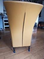 Design stoel merk MONTIS echt leder geel leer, Huis en Inrichting, Fauteuils, Ophalen, Gebruikt, Modern, 50 tot 75 cm