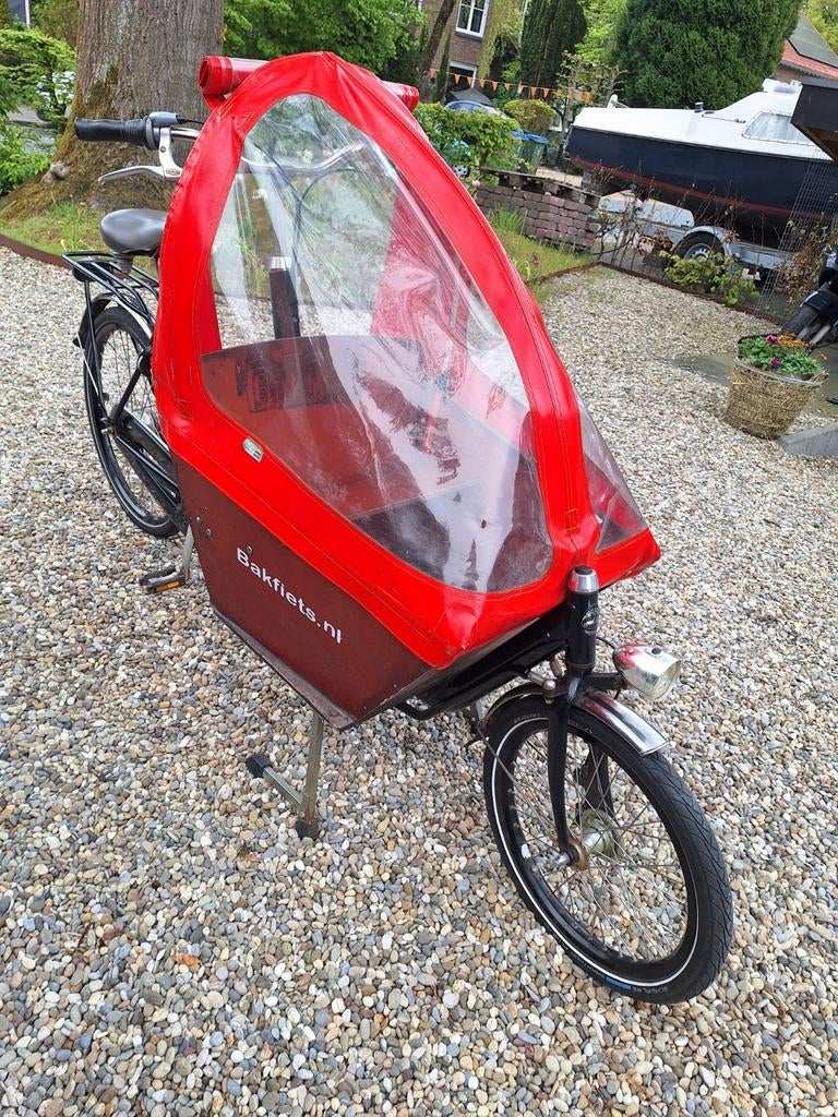 Bakfietsnl met huif - Ideaal voor kinderen!, Fietsen en Brommers, Fietsen | Bakfietsen, Ophalen, Gebruikt, 4 kinderen of meer