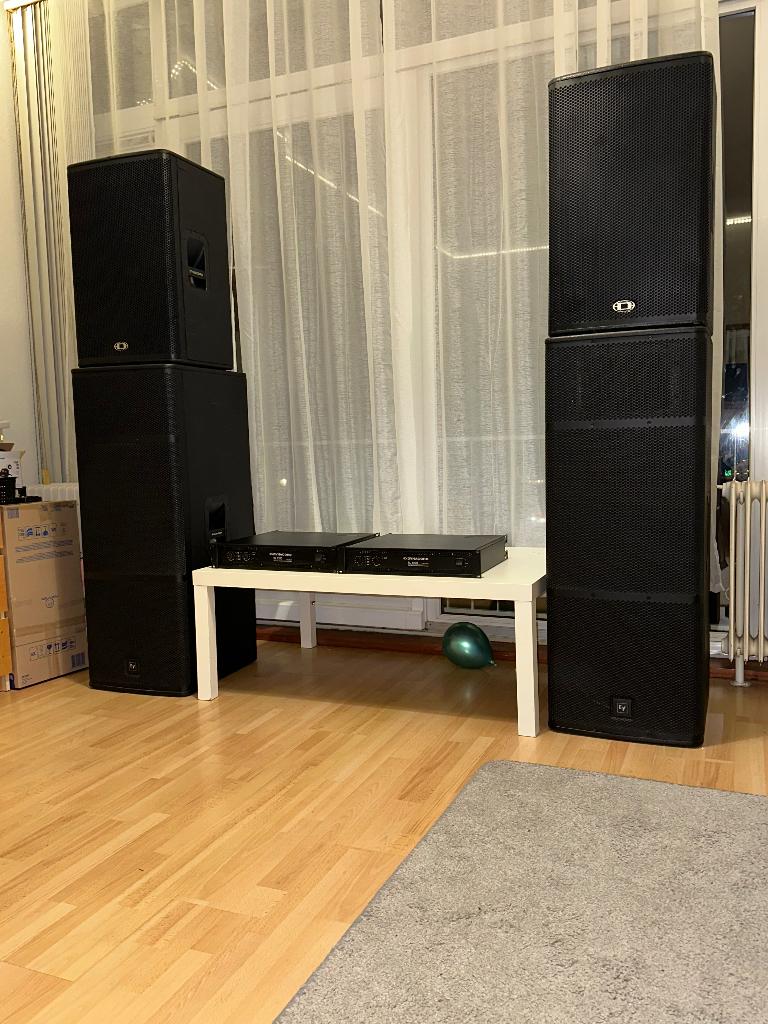 Dynacord A115 + Electro voice ELX215, Gebruikt, Overige typen, 120 watt of meer, Ophalen