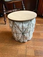 Korf met IKEA Ofelia plaid = bijzettafeltje, Ophalen, Minder dan 55 cm, Gebruikt, Rond