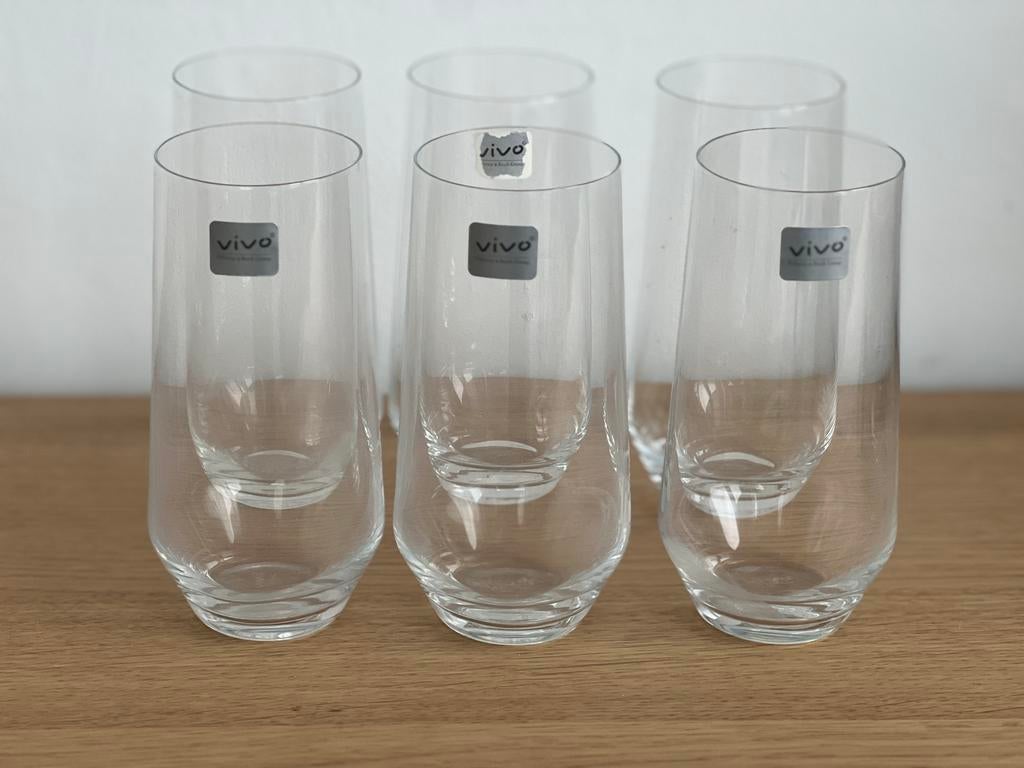 Vivo - longdrink glazen - 16 stuks beschikbaar, Ophalen, Zo goed als nieuw, Bierglas