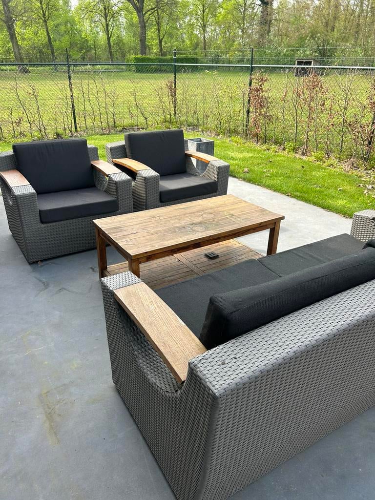 Loungeset bois leduc, Ophalen of Verzenden, Zo goed als nieuw, Kunststof, Bank