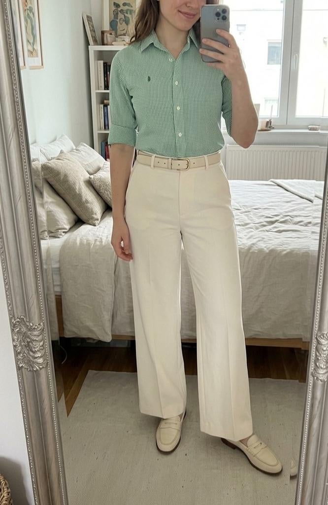 Ralph Lauren groen geruit overhemd korte mouwen maat 34, Ophalen of Verzenden, Zo goed als nieuw, Ralph Lauren, Maat 34 (XS) of kleiner