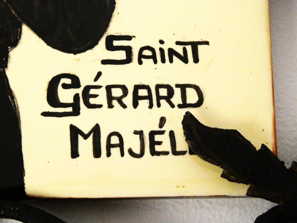Handbeschilderde tegel Saint Gérard Majella / Sint Gerardus, Ophalen of Verzenden