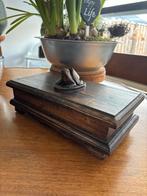 Houten doosje met schildpad decoratie, Ophalen of Verzenden