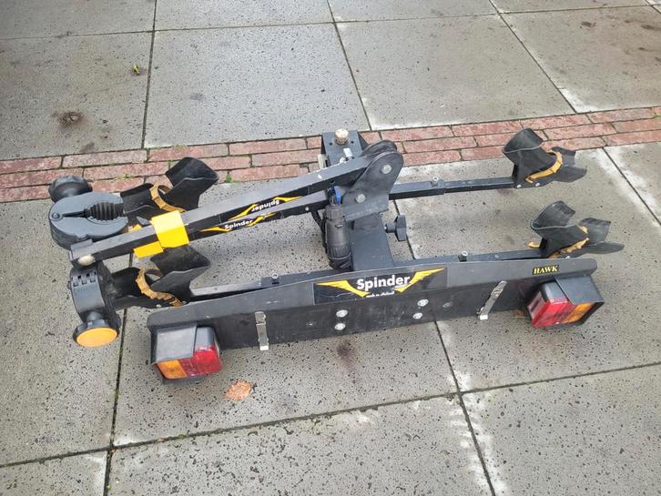 Spinder Hawk fietsendrager voor 2 fietsen, Auto diversen, Fietsendragers, Gebruikt, Trekhaakdrager, 2 fietsen, Elektrische fiets