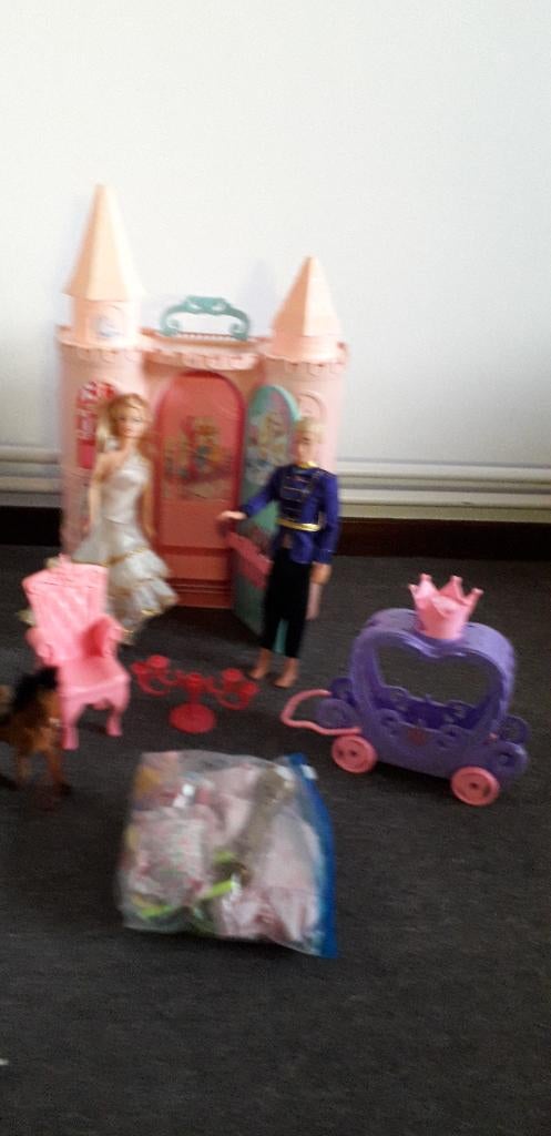 barbie kasteel met koets en acc, Ophalen, Barbie