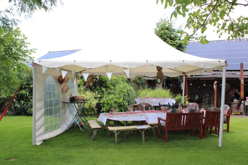 Te huur: Pagodetent(en) 5x5 - Feest tent, Hobby en Vrije tijd, Feestartikelen | Verhuur, Ophalen, Overige