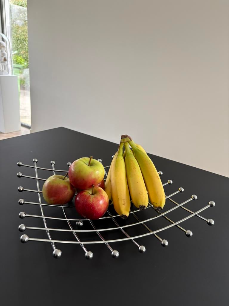 RVS fruitschaal, Ophalen of Verzenden, Zo goed als nieuw, Rond, Overige materialen