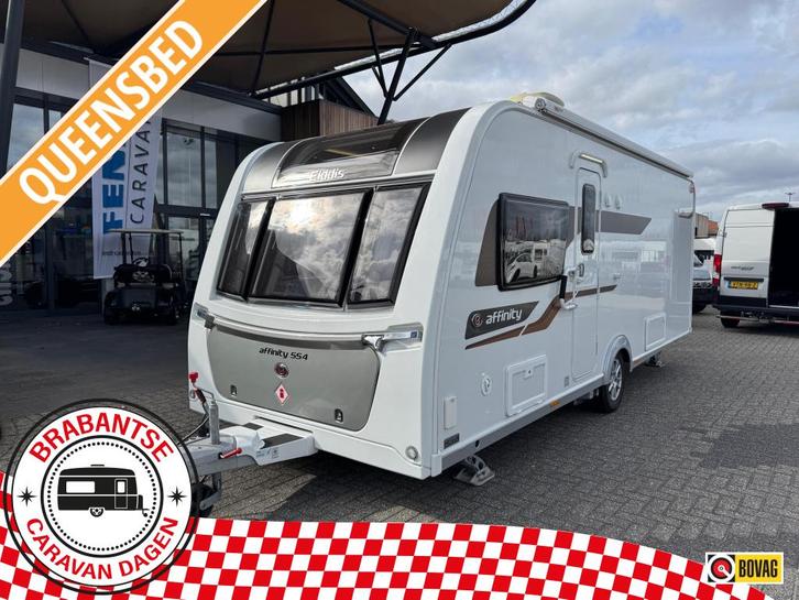 Elddis Affinity 554 2020 E&P,Mover,Luifel!!, Caravans en Kamperen, Caravans, Bedrijf, tot en met 4, 1250 - 1500 kg, Treinzit, Elddis