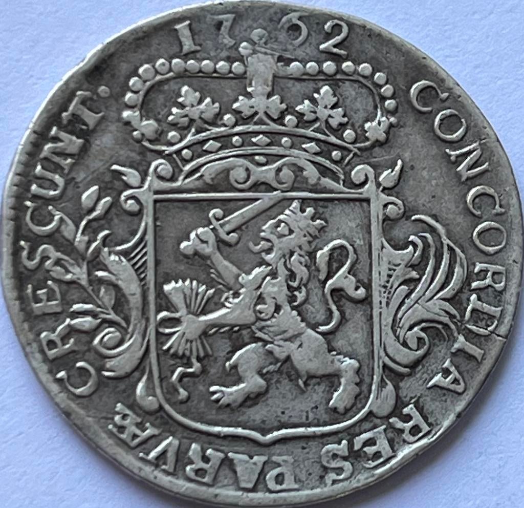 Zeeland schaarse 1/4e dukaat 1762, Vóór koninkrijk, Zilver, Losse munt, Overige waardes